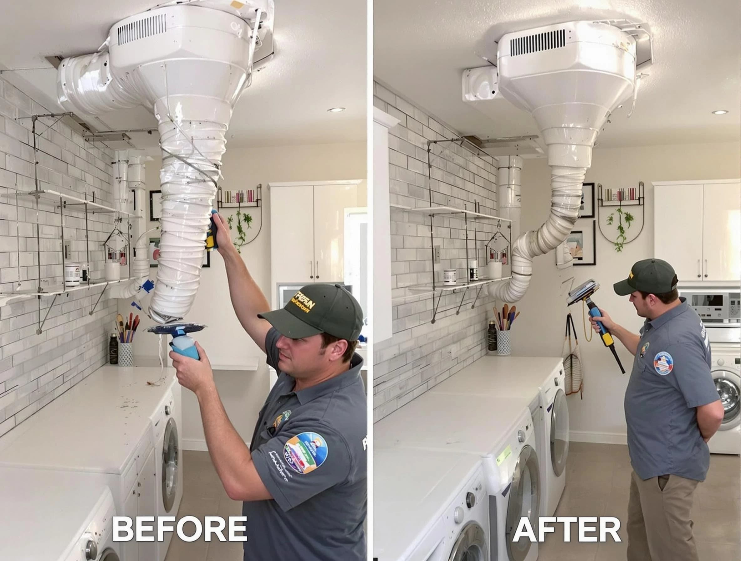 Professional dryer exhaust vent cleaning by North Andover Dryer Vent Cleaning in North Andover